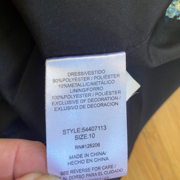 Pippa & Julie Drop Waist Fit and Flare Silver Gold Jacquard Party Short Dress 10 - Picture 6 of 15